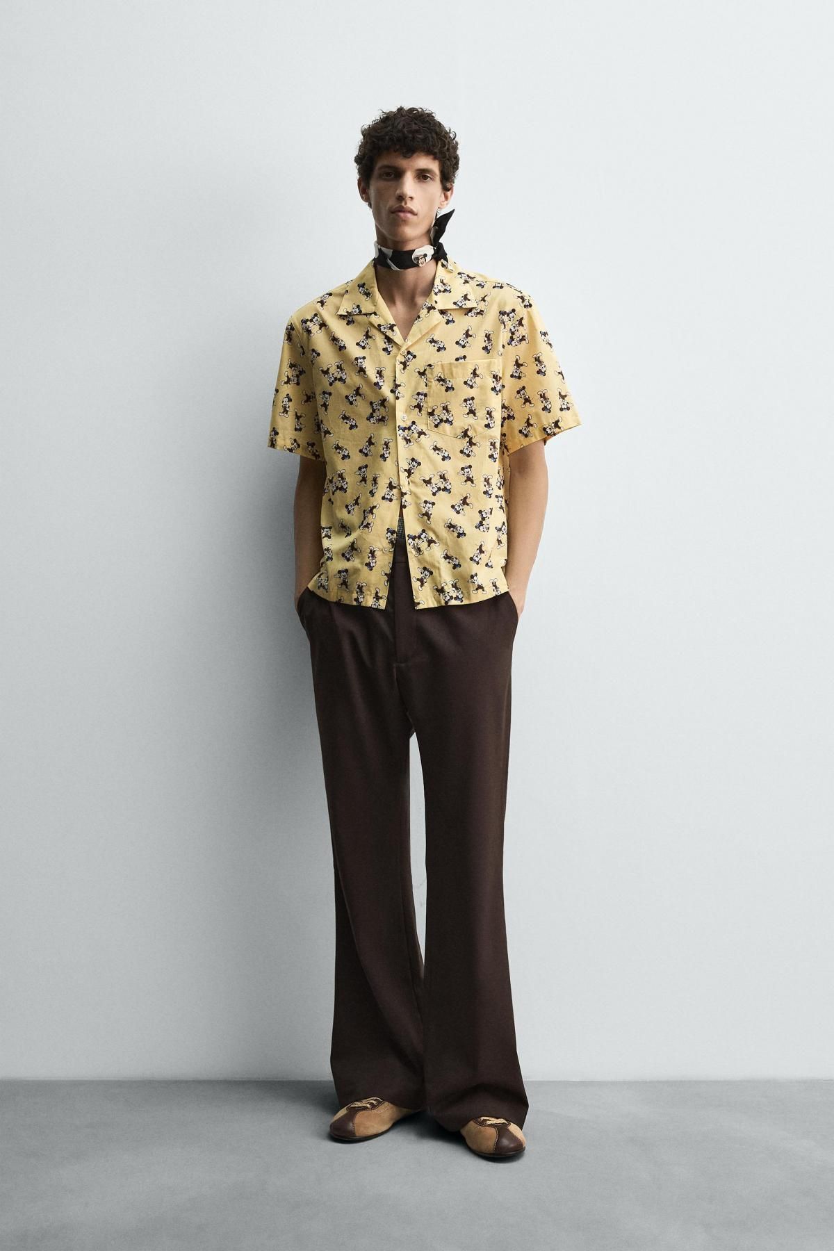 자라 플레어핏 울블렌드 부츠컷 팬츠 X 해리 램버트 디즈니 5983/525 BROWN - 상세 이미지 2