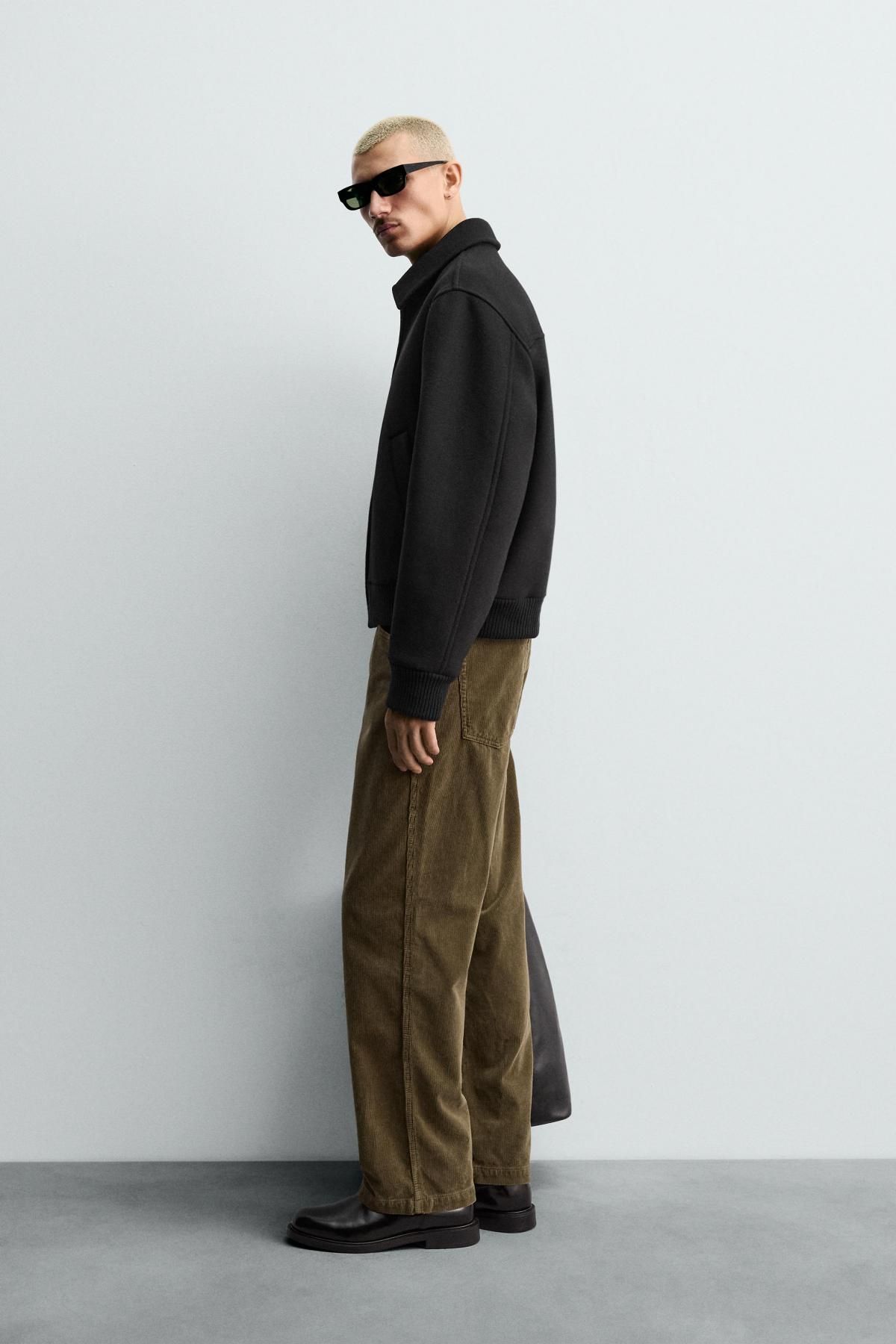 자라 코듀로이 레귤러핏 캐주얼 팬츠 3692/300 DARK KHAKI - 상세 이미지 4