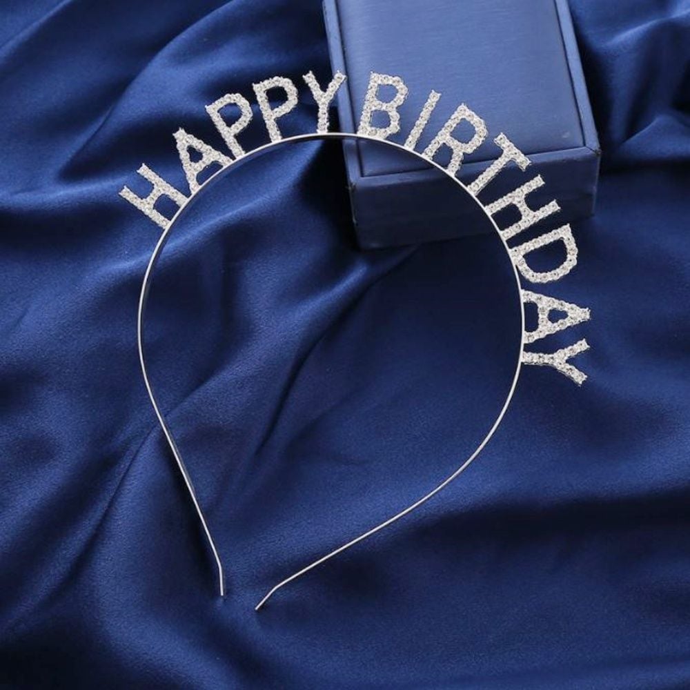 홈파티용품 큐빅 생일머리띠 - 상품 이미지