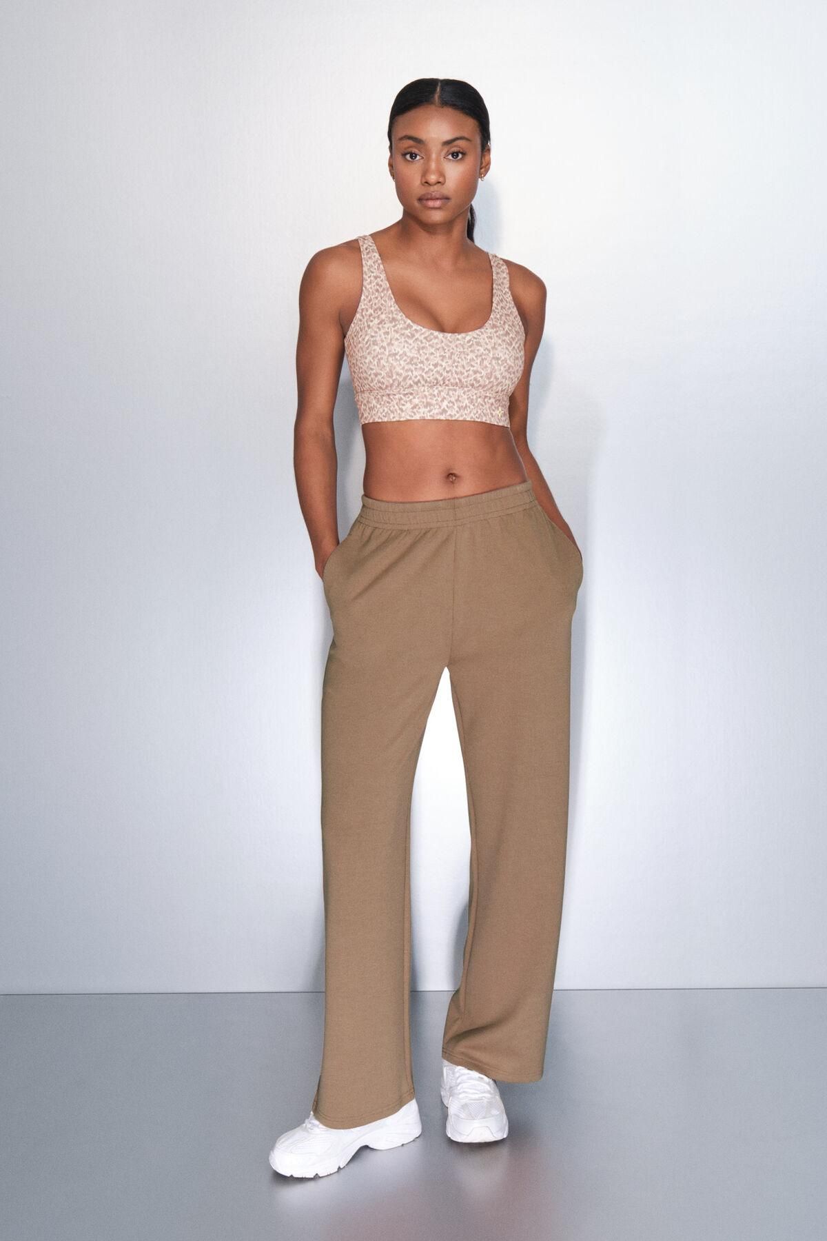 대시 앤 스타즈 와이드핏 리브드 모달 브라운 팬츠 5172060 NUDE - 상세 이미지 3