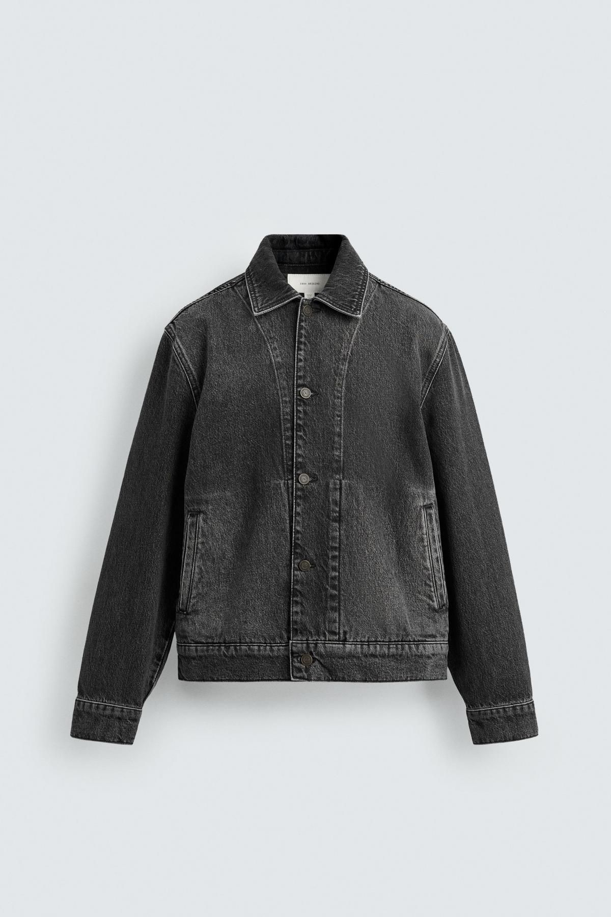 자라 블랙 워시드 데님 오버셔츠 3991/387 CHARCOAL - 메인 이미지