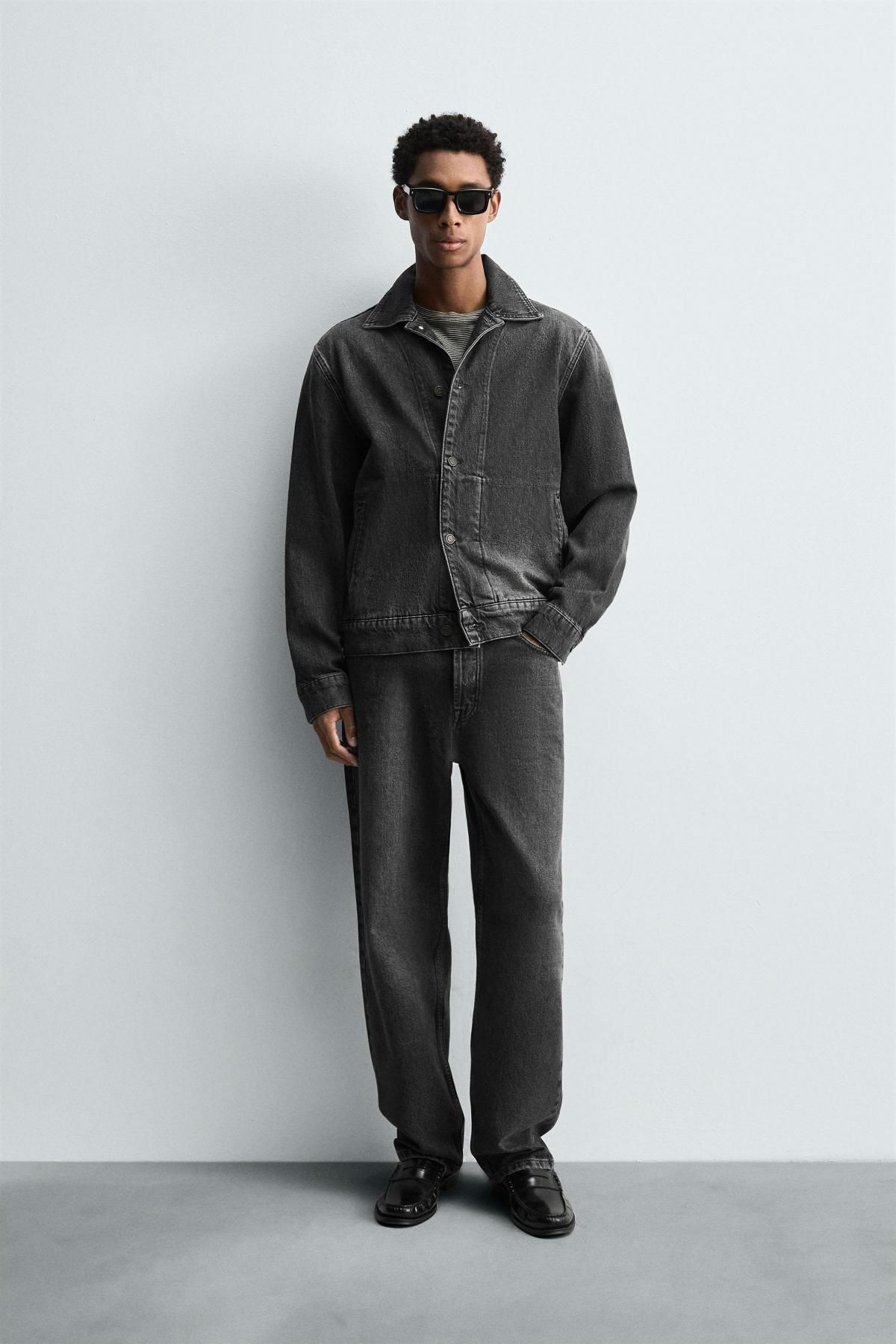 자라 블랙 워시드 데님 오버셔츠 3991/387 CHARCOAL - 상세 이미지 2