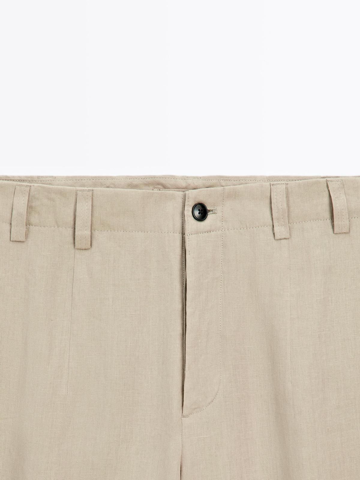 마시모두띠 프리미엄 리넨 와이드 팬츠 2862/357 BEIGE - 상세 이미지 4