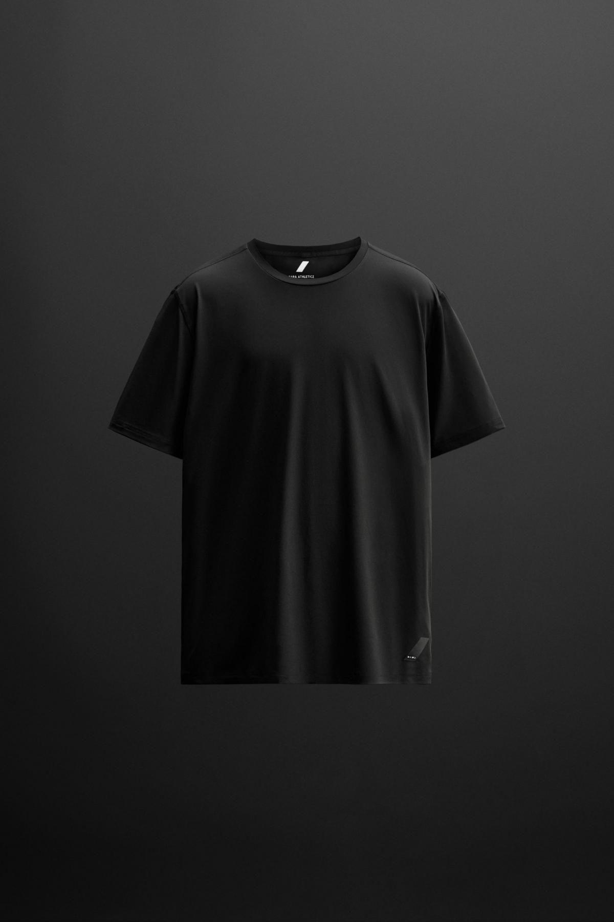 자라 베이직 트레이닝 티셔츠 4387/400 BLACK - 메인 이미지