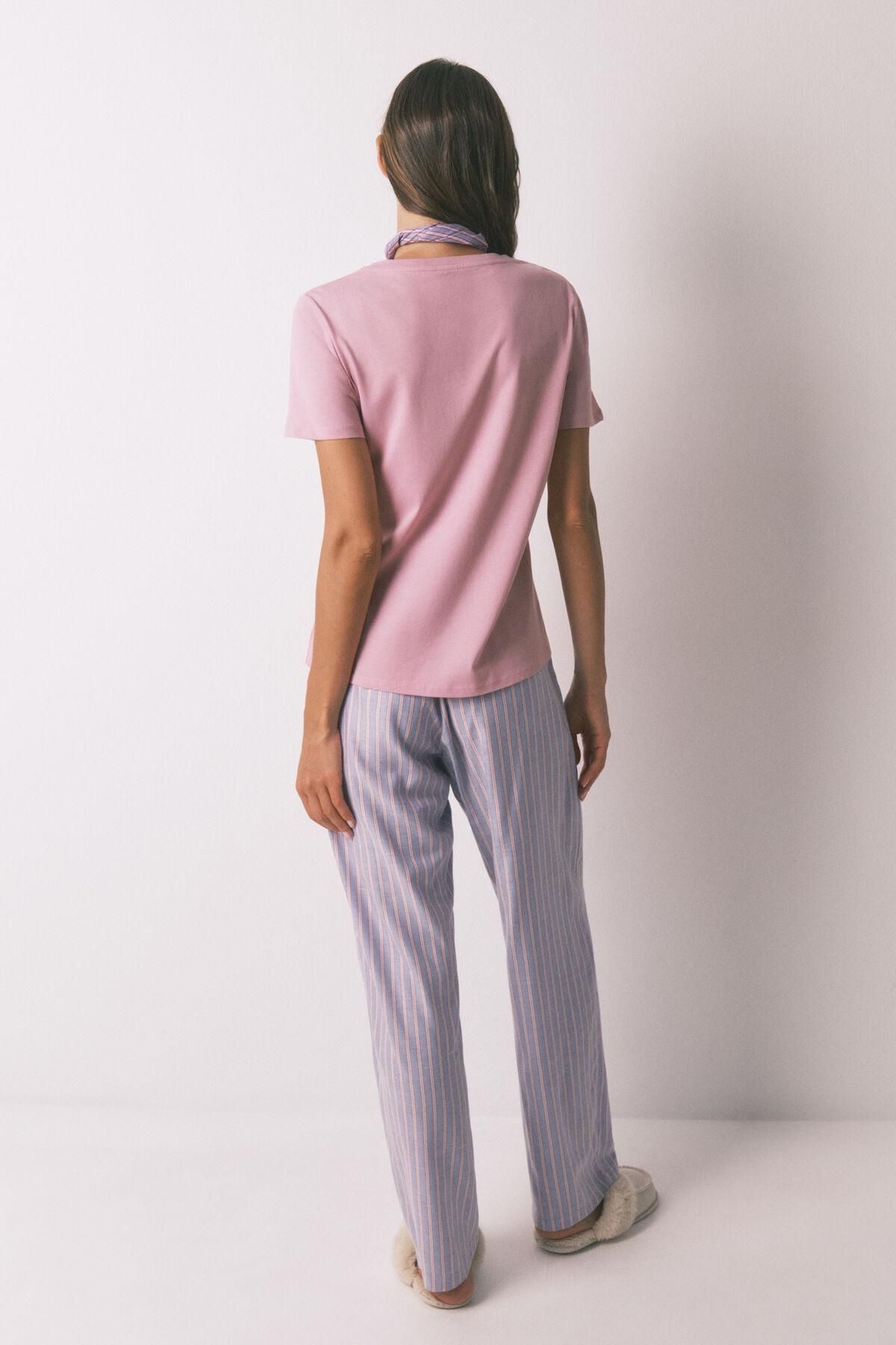 우먼시크릿 멀티 스트라이프 프린트 코튼 팬츠 3702251 AZUL - 상세 이미지 4