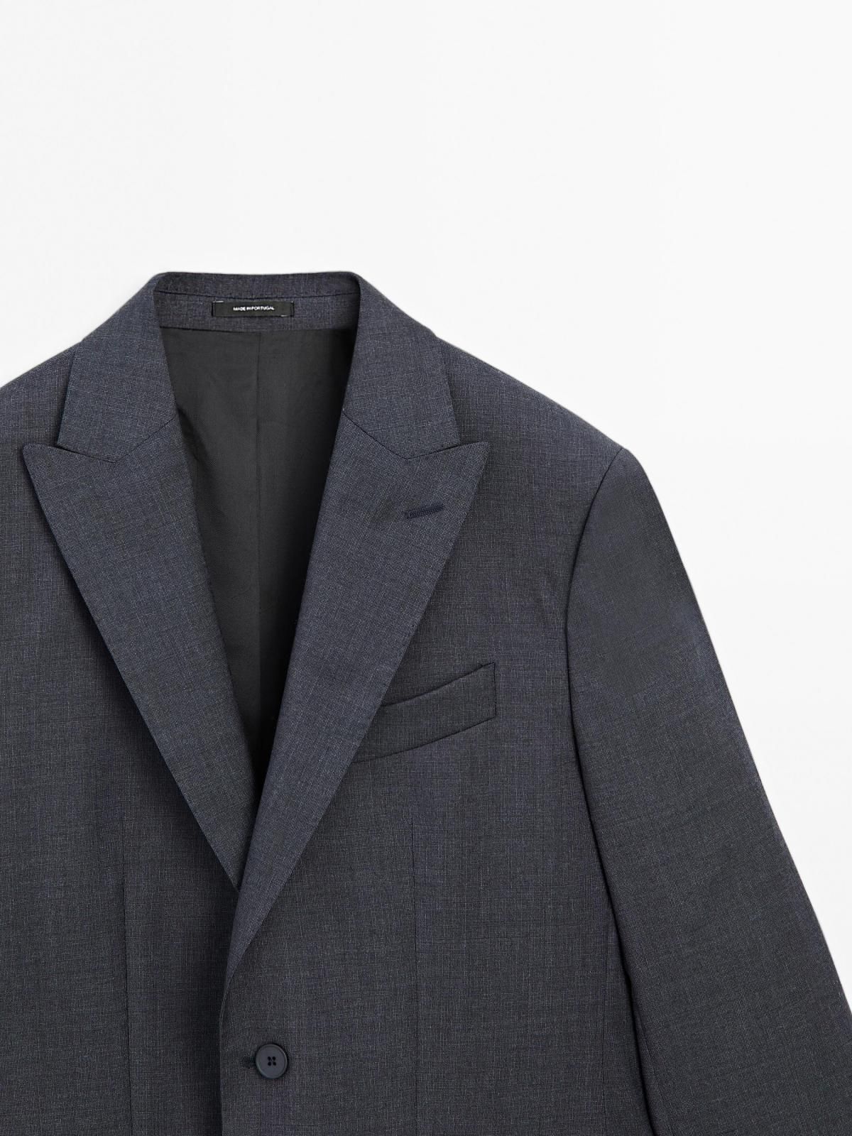 마시모두띠 클래식 100 울 테일러드 수트 블레이저 3500/501 NAVY BLUE - 상세 이미지 4