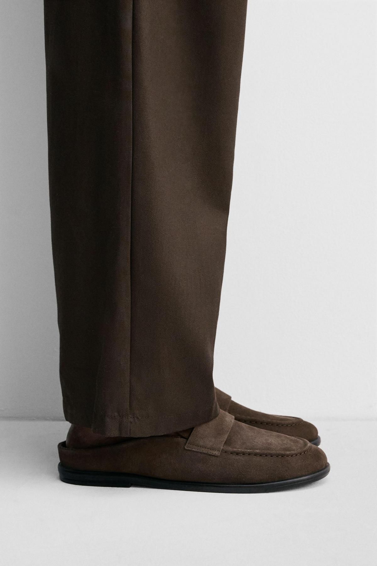 자라 스웨이드 레더 페니스트랩 뮬 로퍼 2662/620 TAUPE GREY - 상세 이미지 2
