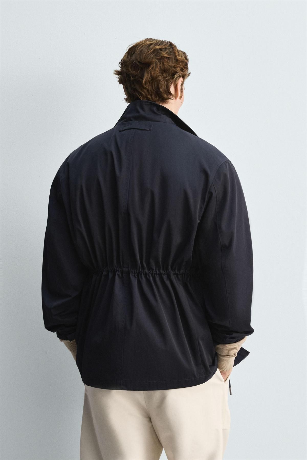 자라 테크니컬 멀티포켓 하이넥 파카 1437/332 NAVY BLUE - 상세 이미지 4