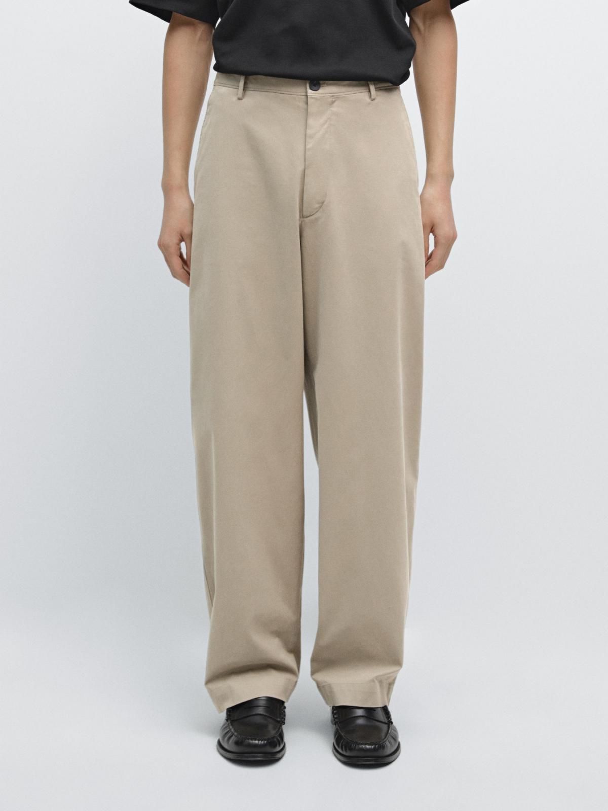 마시모두띠 코튼블렌드 와이드핏 테크니컬 베이지 팬츠 0051/700 BEIGE - 상품 이미지