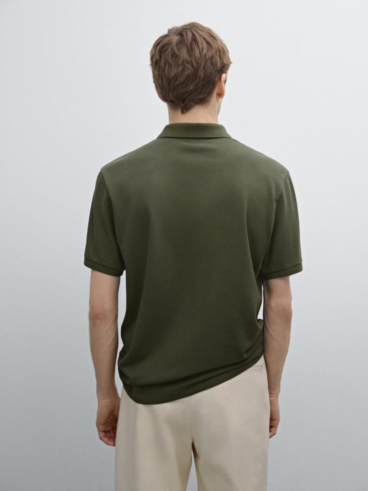 마시모두띠 마이크로 피케 코튼 폴로 셔츠 0744/244 MOSS - 상세 이미지 5