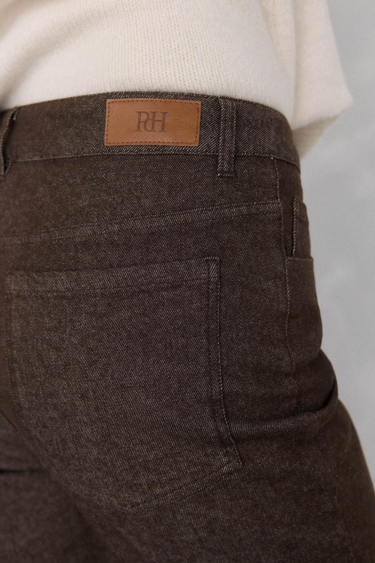 페드로 델 이에로 베이직 스트레이트핏 데님 부츠컷 팬츠 8342538 MARRON - 상세 이미지 5