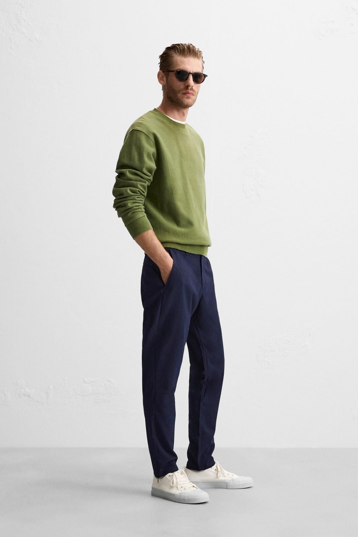 자라 슬림핏 컴포트 팬츠 6861/441 NAVY BLUE - 상세 이미지 4