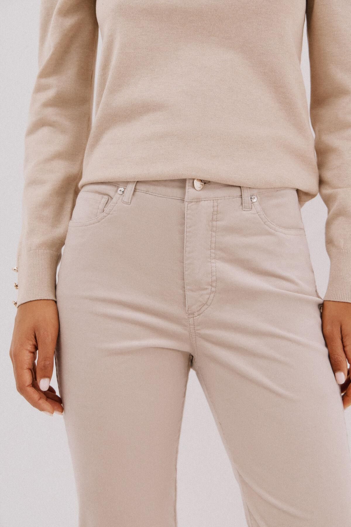 꼬르떼피엘 벨벳 컴포트 슬림핏 팬츠 8722329 BEIGE - 상세 이미지 3