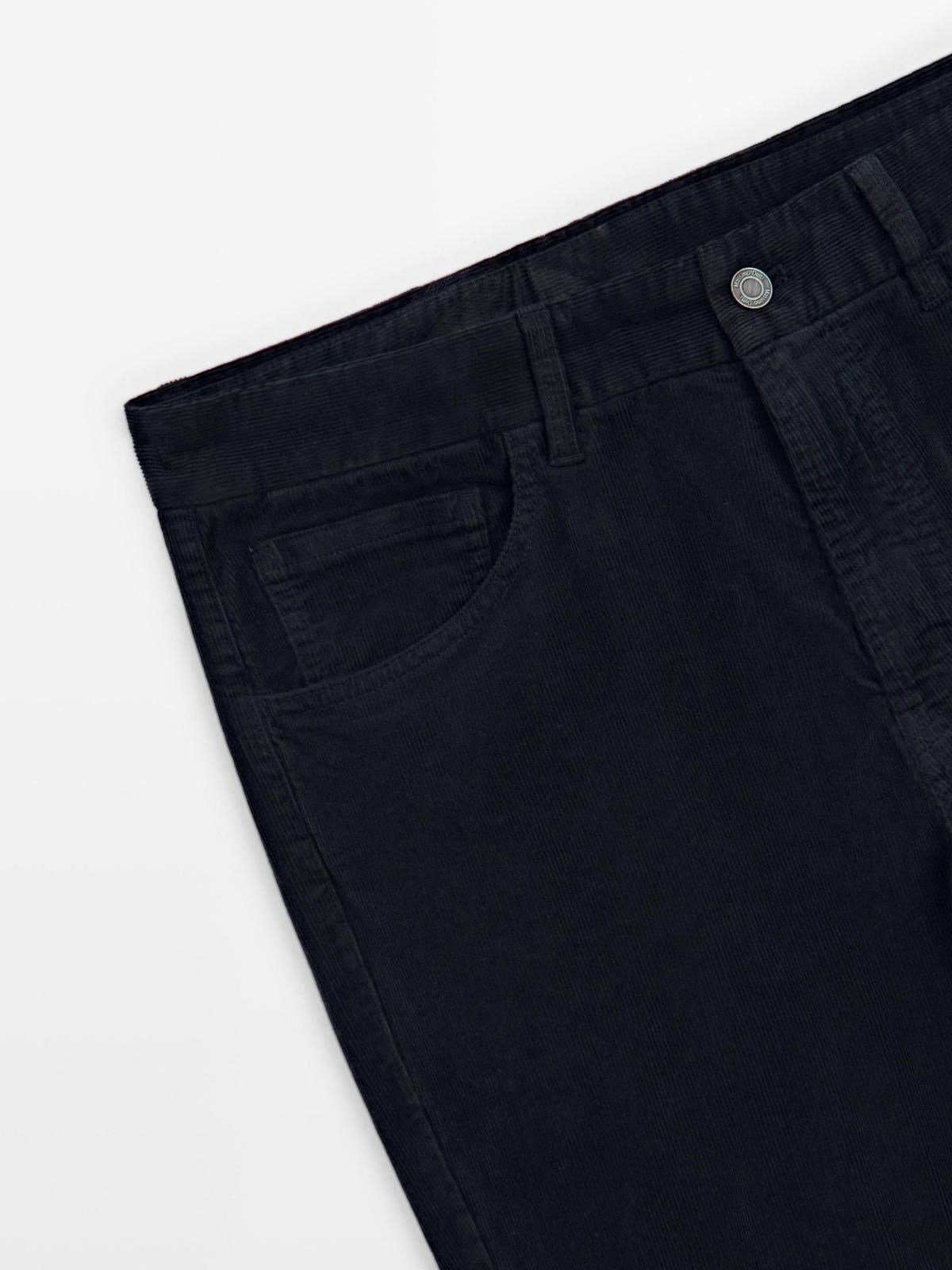 마시모두띠 슬림핏 코듀로이 데님 슬랙스 팬츠 0350/102 NAVY BLUE 이미지 8