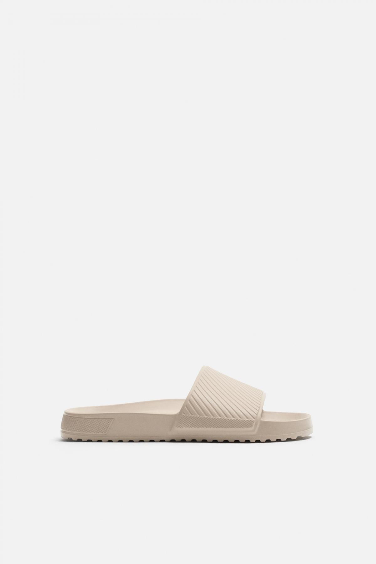 자라 모노크롬 풀 슬라이드 샌들 2734/520 SAND BROWN - 메인 이미지