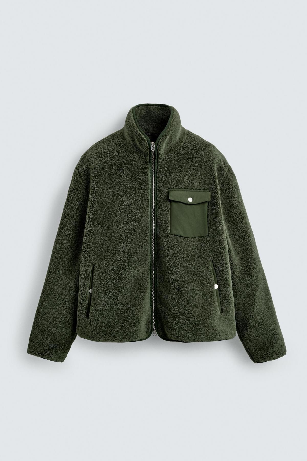 자라 테크니컬 플리스 집업 재킷 8281/900 KHAKI - 상품 이미지