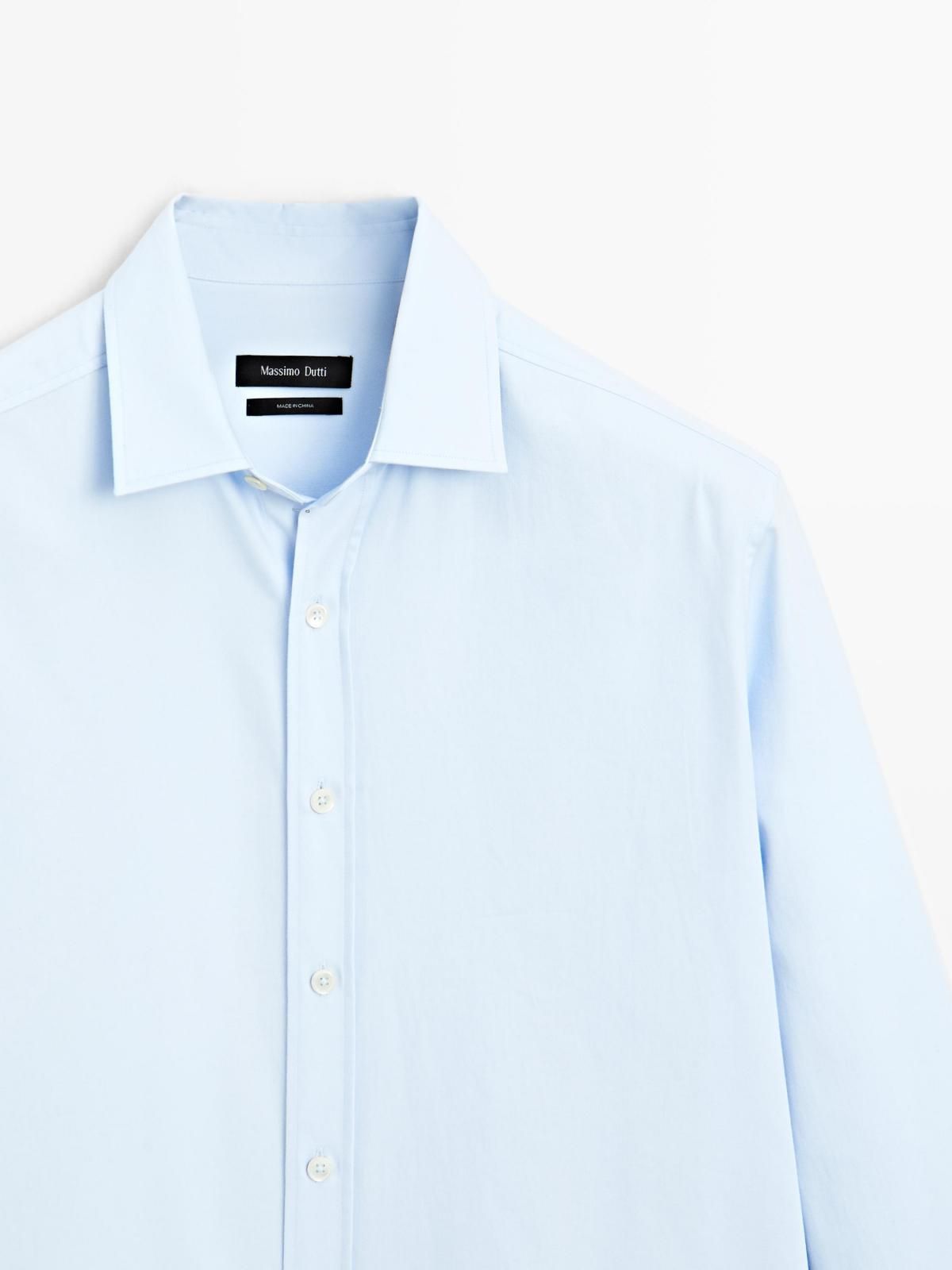 마시모두띠 클래식 레귤러핏 코튼 블렌드 긴팔 셔츠 1770/260 SKY BLUE - 상세 이미지 4