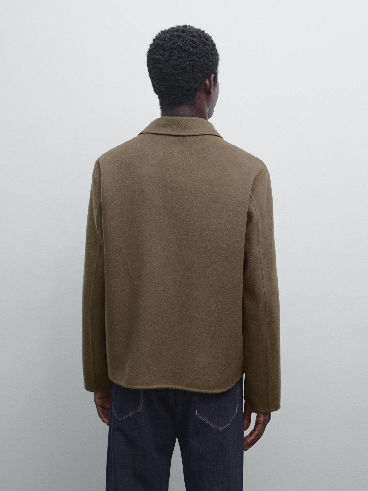 마시모두띠 미니멀 울블렌드 오버셔츠 재킷 2848/380 GREEN - 상세 이미지 3