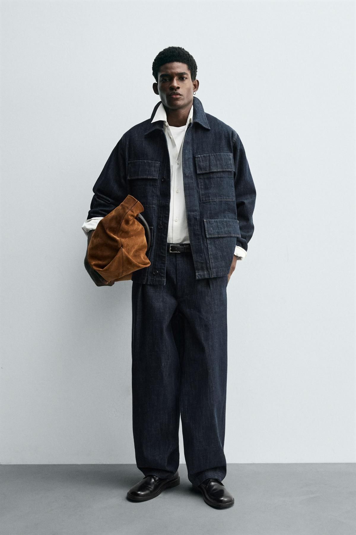 자라 오버핏 데님 테크니컬 포켓 재킷 4470/340 INDIGO - 상세 이미지 2