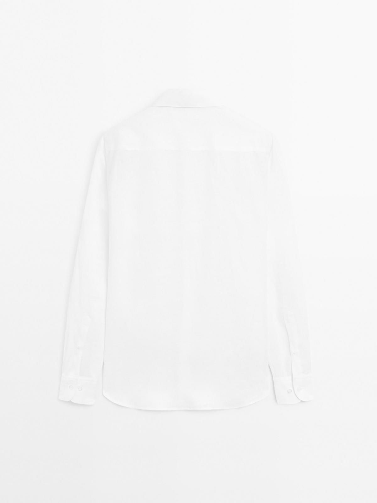 마시모두띠 리넨 슬림핏 긴팔 셔츠 0179/724 WHITE - 상세 이미지 5