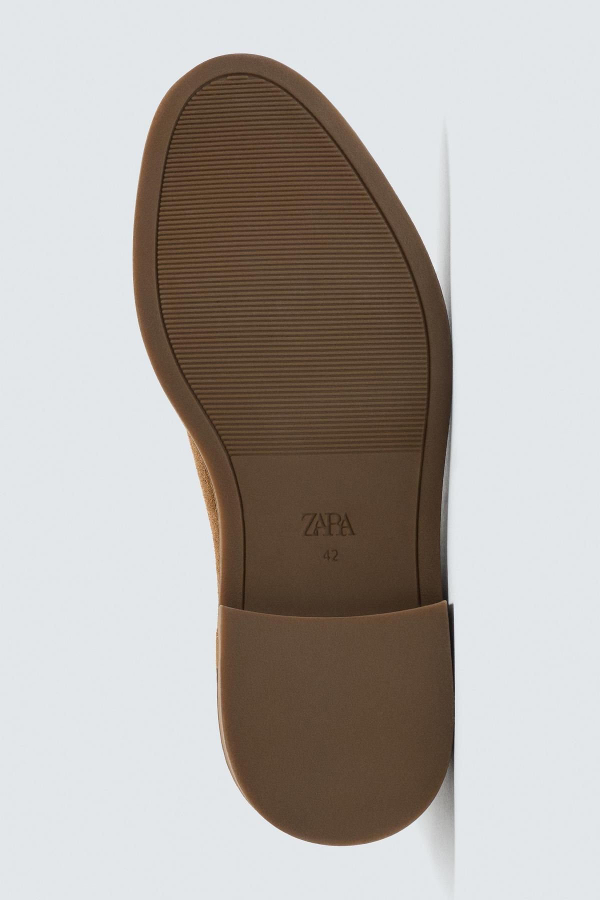 자라 프리미엄 스웨이드 레더 첼시 부츠 2014/620 BROWN - 상세 이미지 4