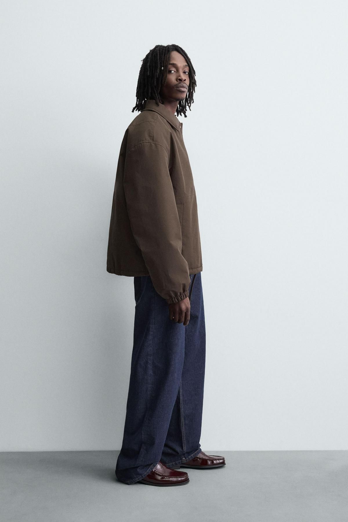 자라 테크니컬 퀼팅 브라운 재킷 3833/401 BROWN - 상세 이미지 5