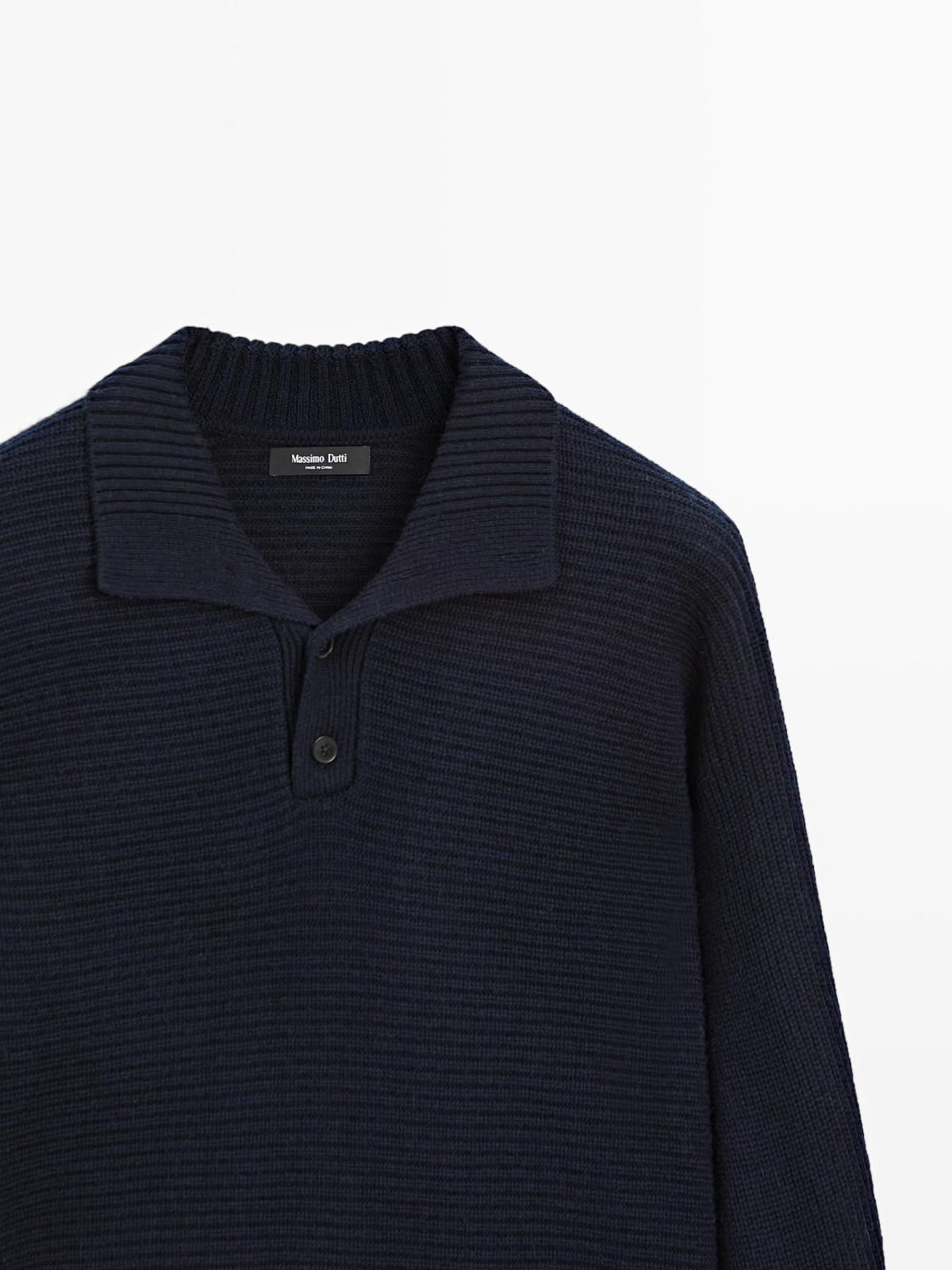 마시모두띠 프리미엄 울블렌드 폴로 니트 스웨터 0972/700 NAVY BLUE 이미지 6