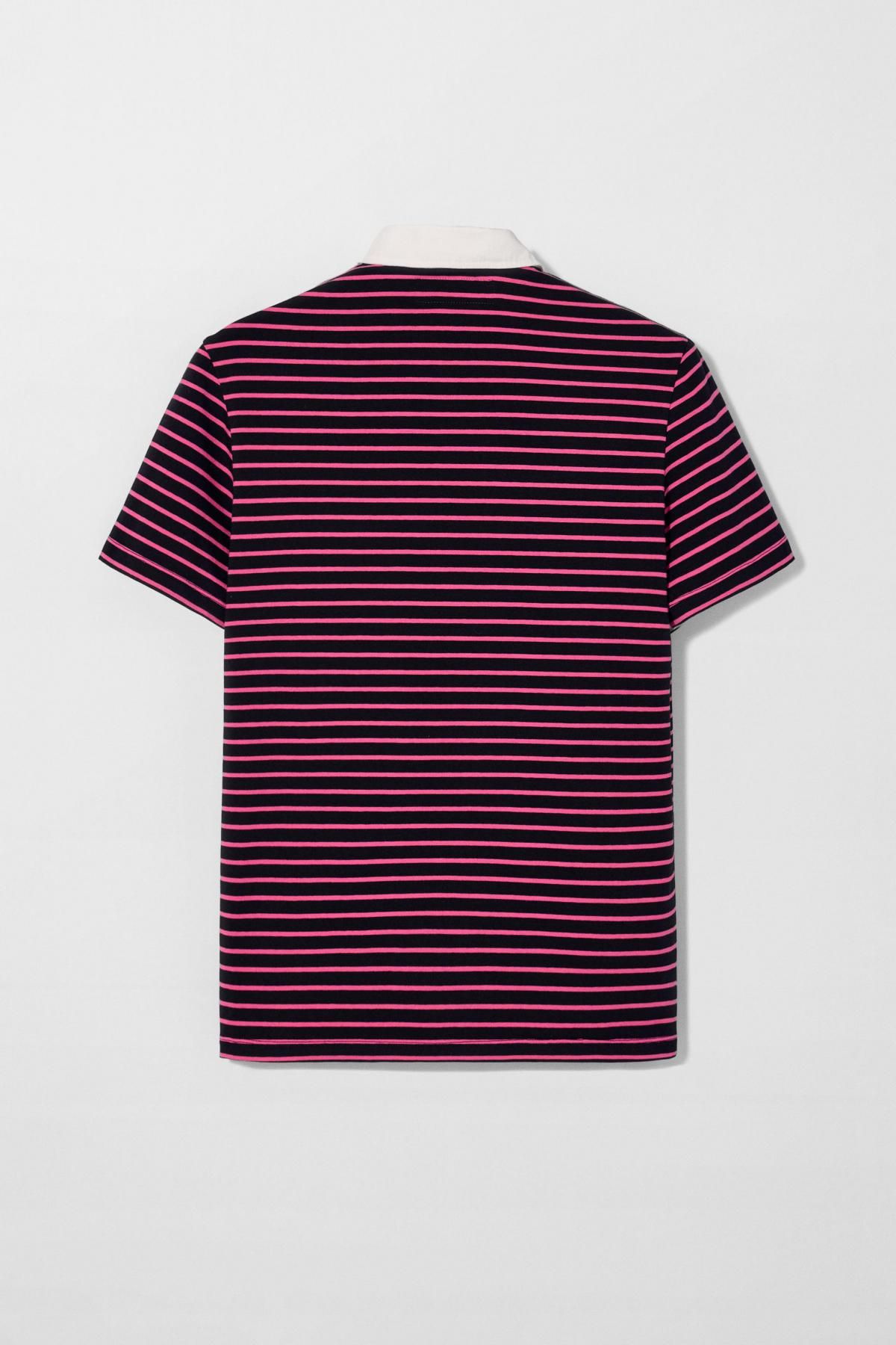 자라 스트라이프 슬림핏 테크니컬 반팔 폴로셔츠 0722/306 STRIPED - 상세 이미지 3