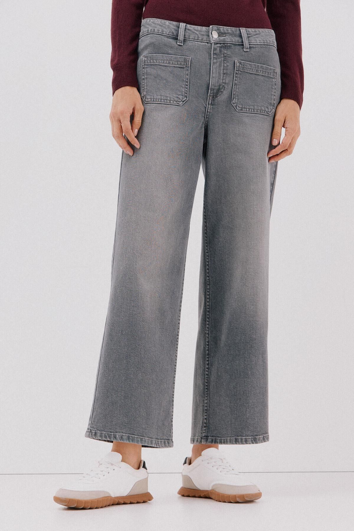 꼬르떼피엘 와이드핏 하이라이즈 데님 팬츠 9952134 GRIS OSCURO - 상품 이미지