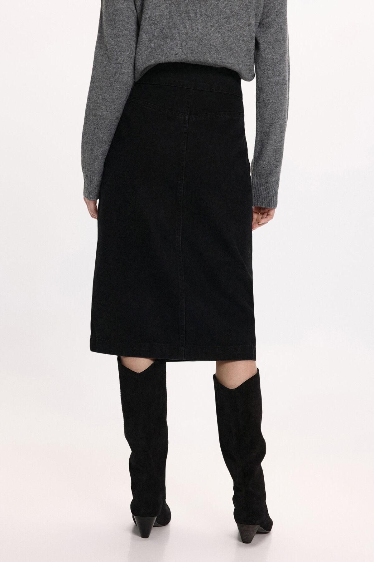 빌라 데님 랩 미디 스커트 5722688 NEGRO - 상세 이미지 5