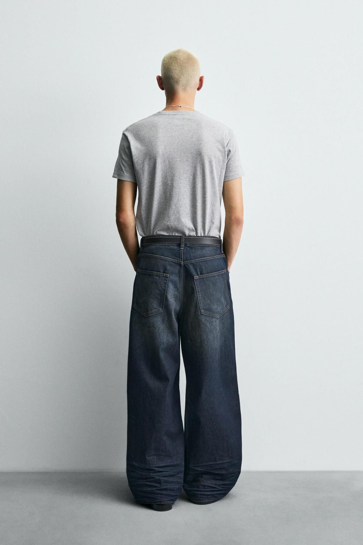 자라 테크니컬 와이드핏 배기 데님 청바지 9794/382 MID-BLUE - 상세 이미지 4