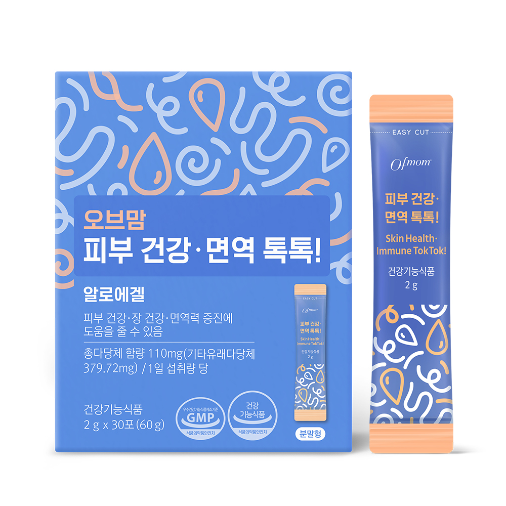 오브맘 피부건강 면역톡톡 장건강 면역력증진 30포 - 상품 이미지