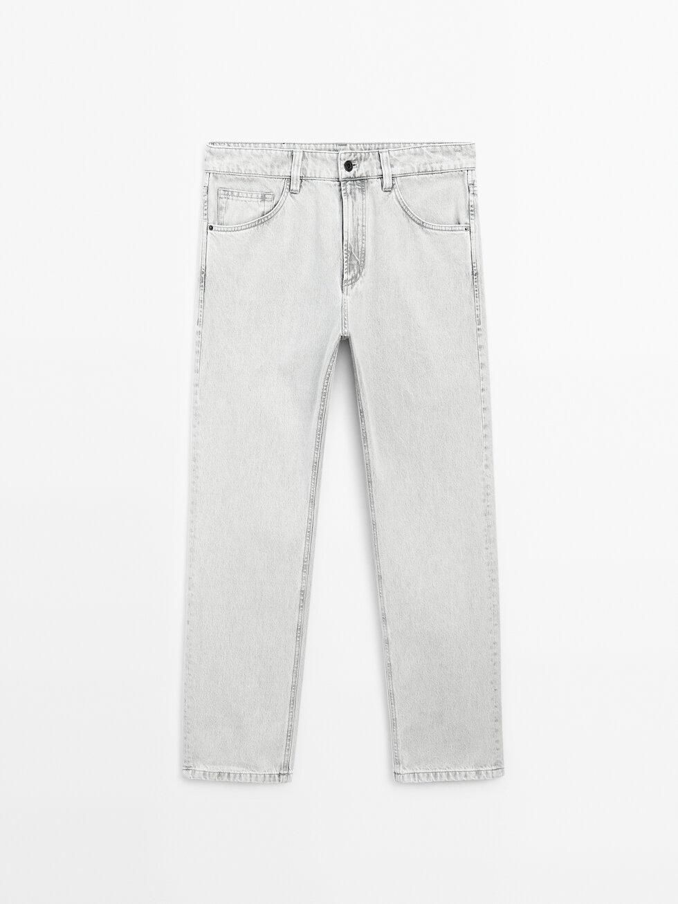 마시모두띠 라이트그레이 와이드핏 데님 청바지 0302/120 ANTHRACITE GREY - 상세 이미지 3