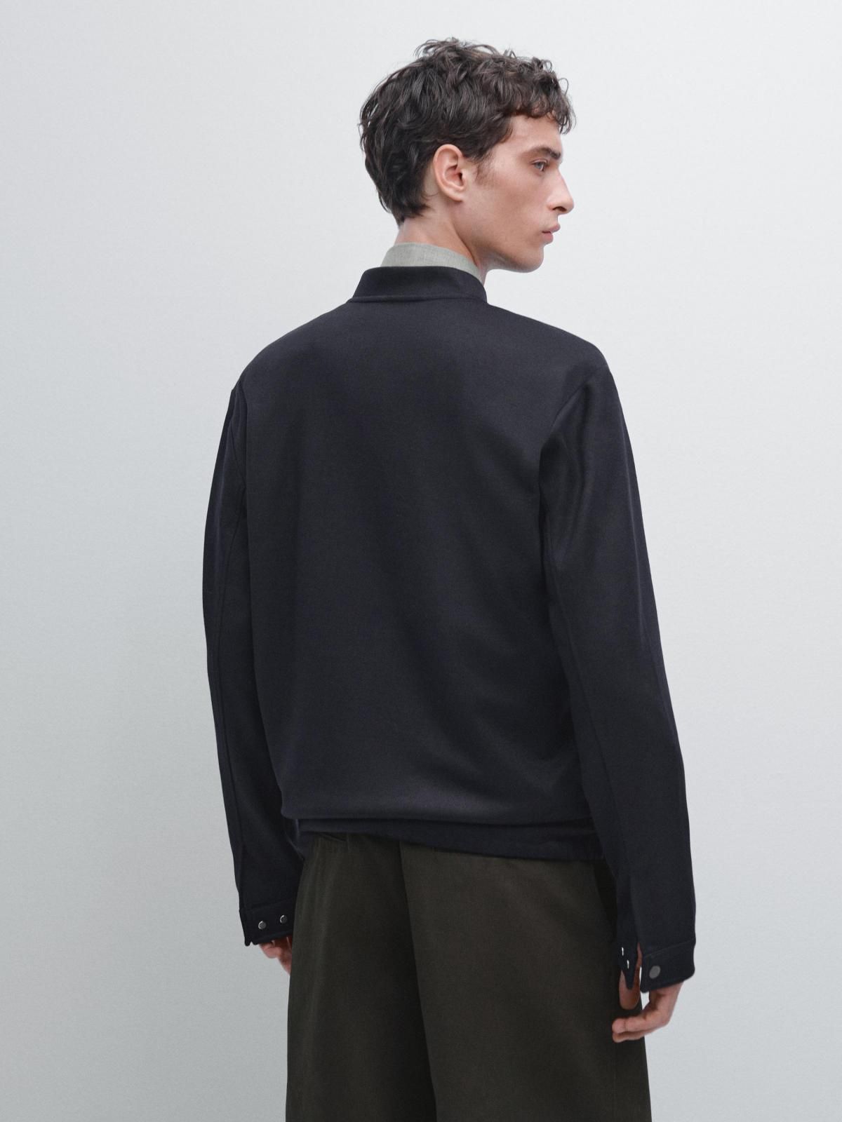 마시모두띠 테크니컬 블랙 집업 봄버 재킷 0586/155 NAVY BLUE - 상세 이미지 4