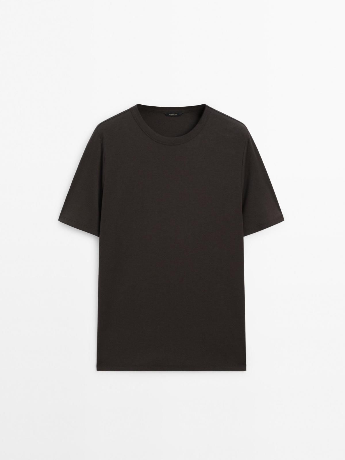 마시모두띠 미니멀 코튼블렌드 반팔 티셔츠 1414/207 CHARCOAL GREY - 상품 이미지