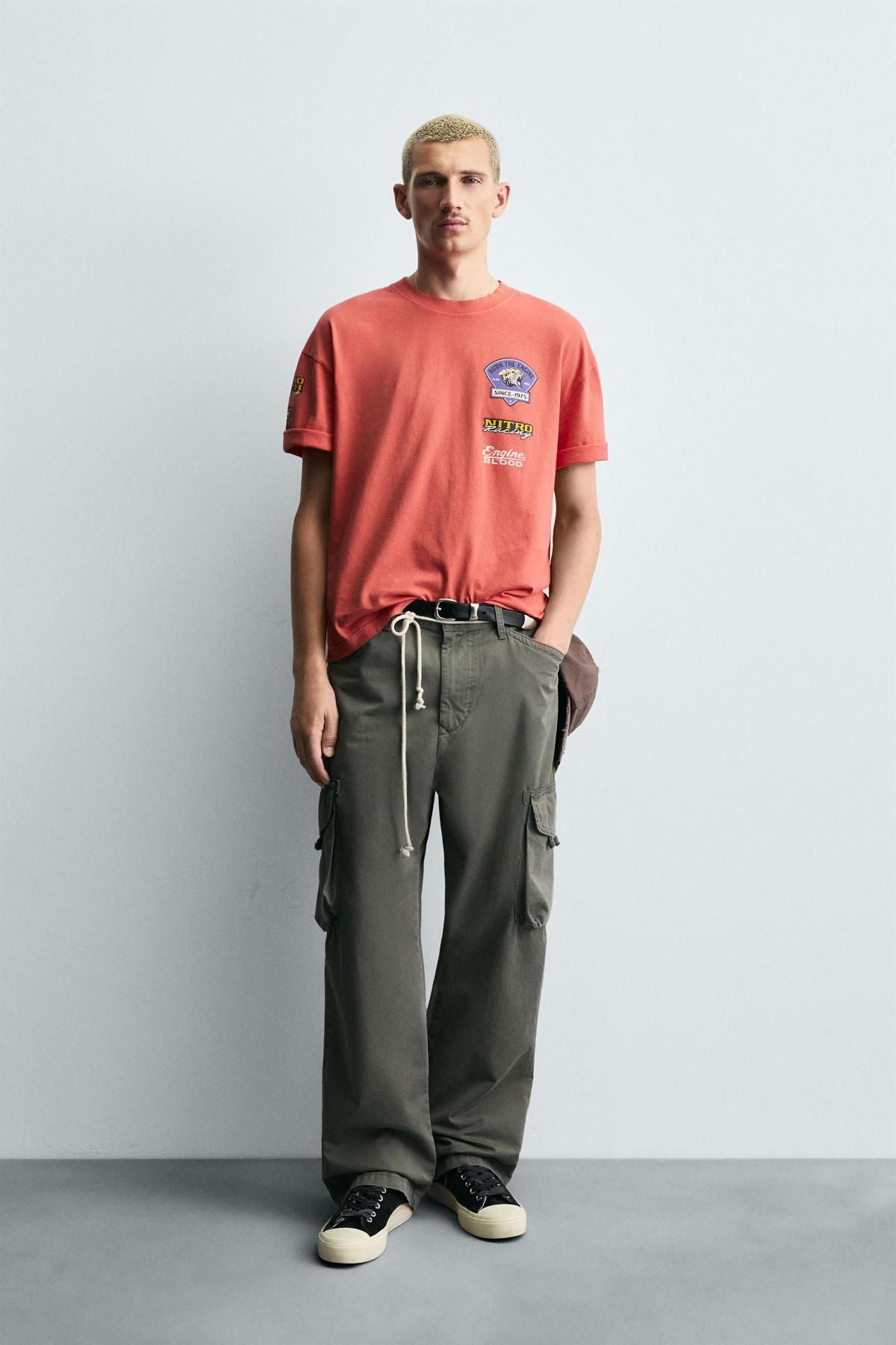 자라 그래픽 프린트 워싱 반팔 티셔츠 4374/309 REDDISH - 상세 이미지 2