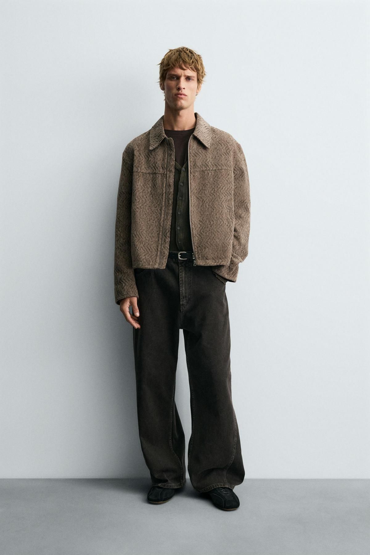 자라 테크니컬 텍스처 자카드 재킷 8281/451 BEIGE - 상세 이미지 2