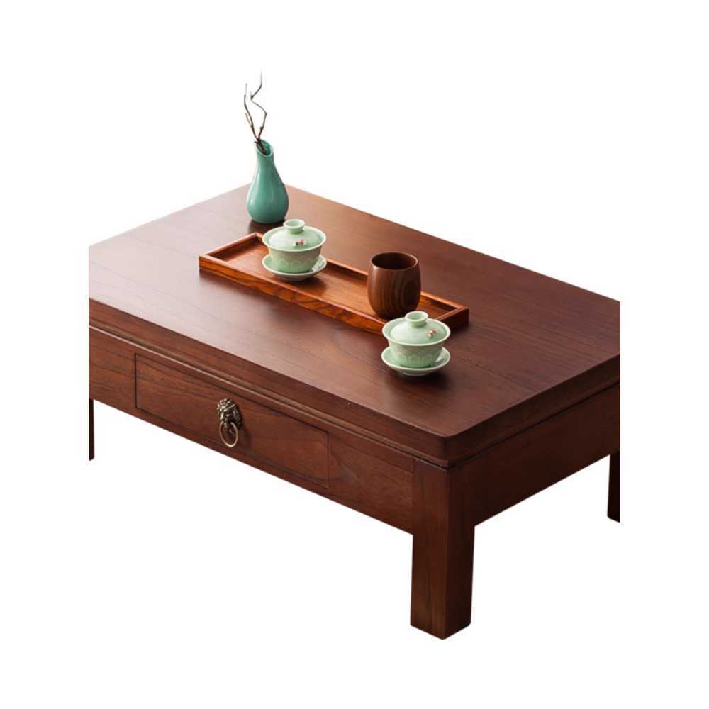 원목 다과상 전통 서랍 찻상 인테리어 소품 디더 50x40x30cm 월넛 - 상품 이미지