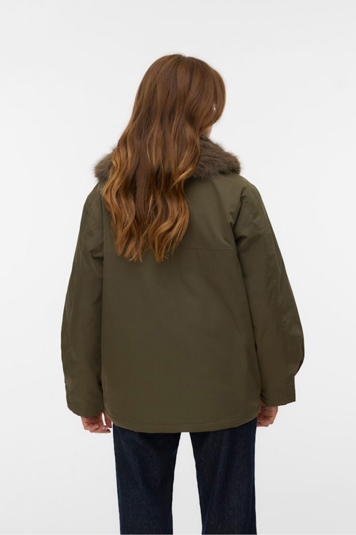 베로모다 에코 퍼카라 크롭 파카 재킷 6432565 VERDE - 상세 이미지 5