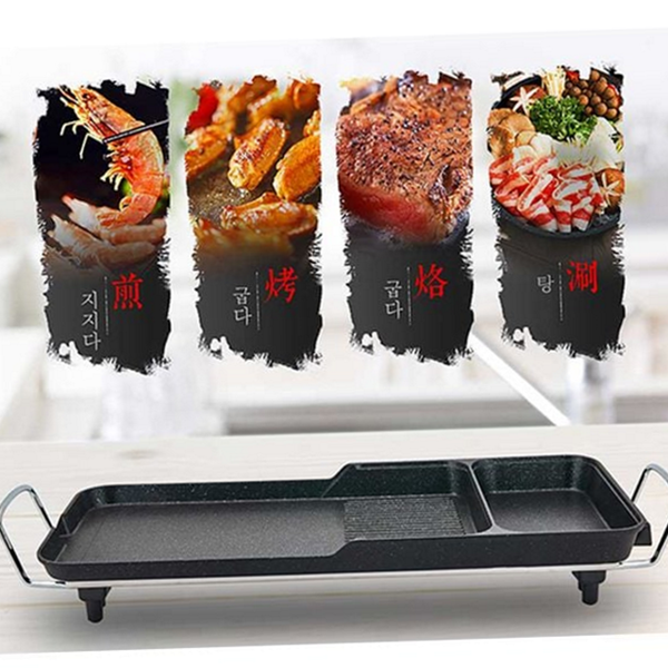 다용도 전기 그릴 팬 캠핑 멀티 전기 그릴 가정용 스테이크