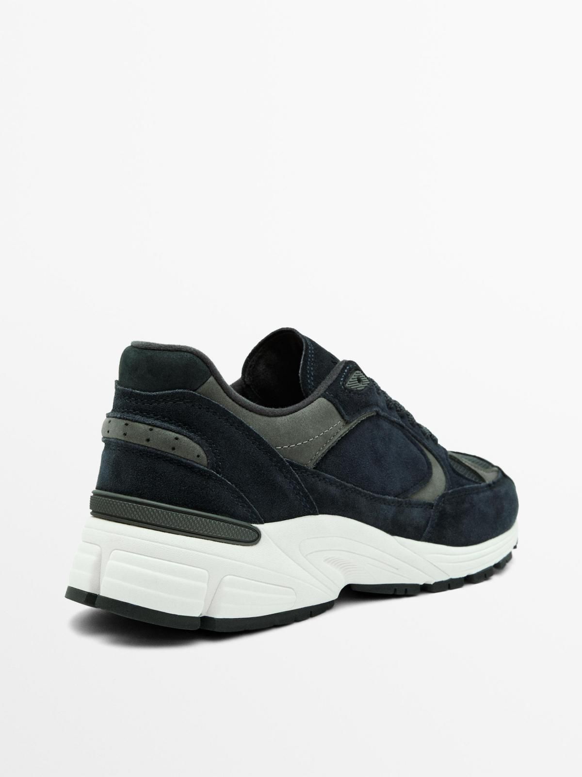 마시모두띠 청키 스니커즈 소가죽 스웨이드 배색 2144/650 DARK BLUE - 상세 이미지 5