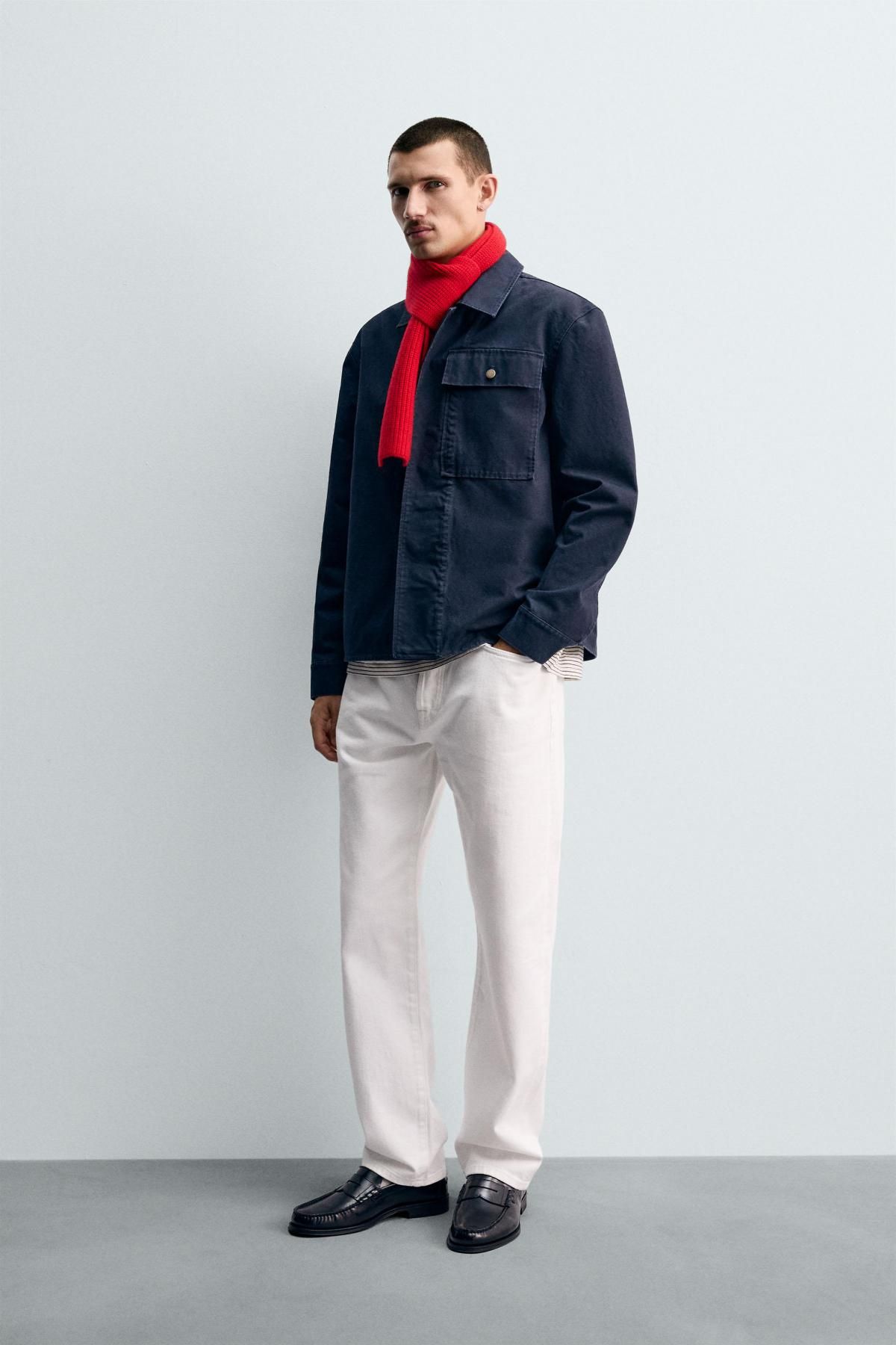 자라 테크니컬 캔버스 포켓 오버셔츠 7563/237 NAVY BLUE - 상세 이미지 2