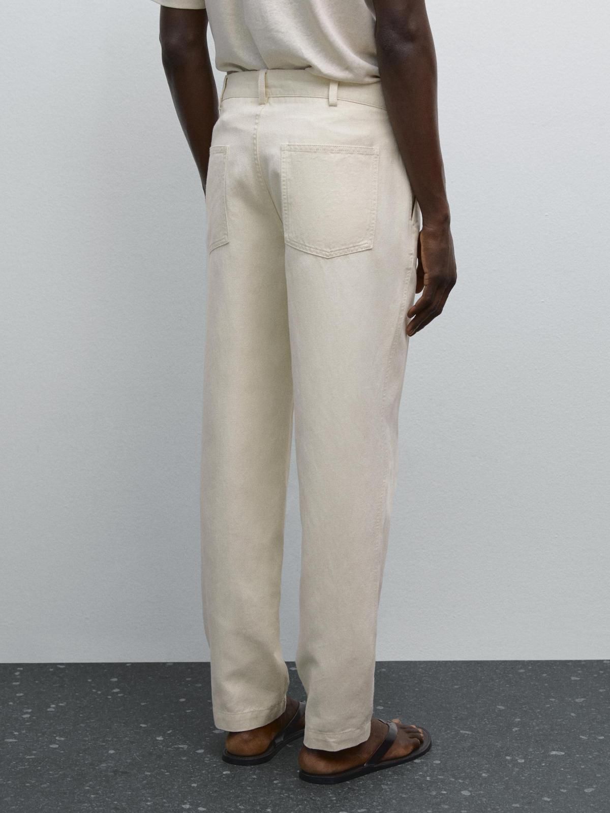 마시모두띠 테이퍼드핏 슬랙스 팬츠 아이보리 0013/008 OFF WHITE - 상세 이미지 3