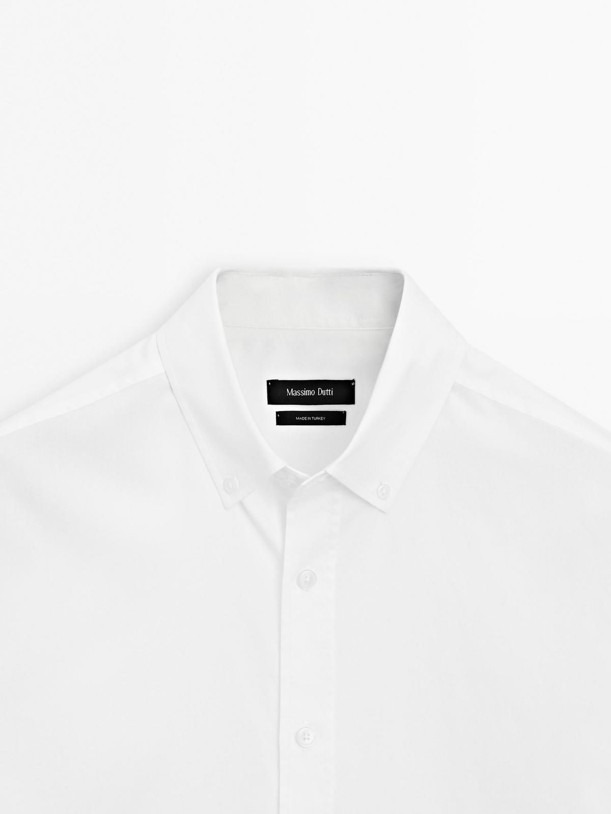 마시모두띠 화이트 레귤러핏 옥스포드 긴팔 셔츠 1722/258 WHITE - 상세 이미지 3
