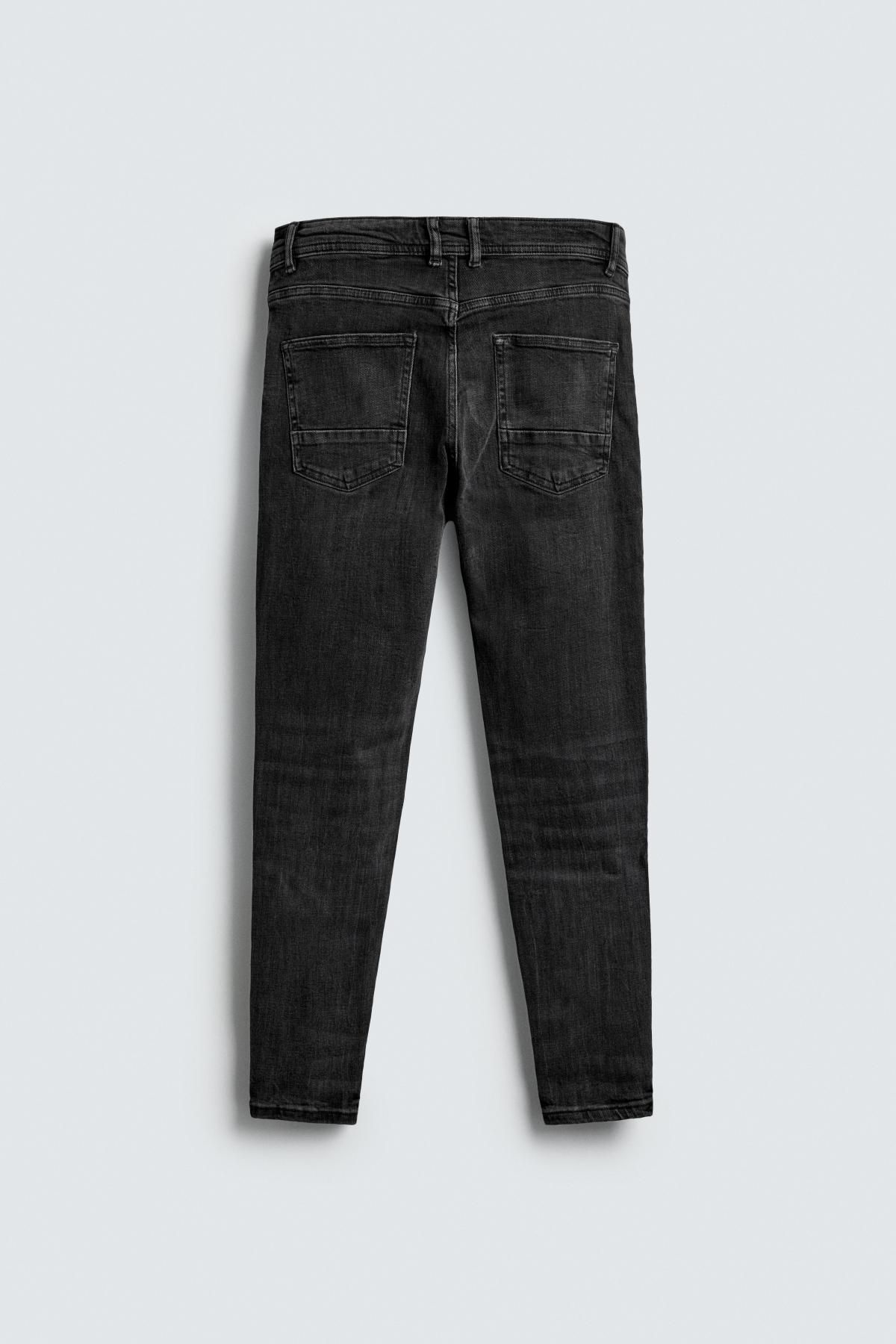 자라 블랙 스키니 크롭핏 데님 팬츠 6045/340 CHARCOAL 이미지 8