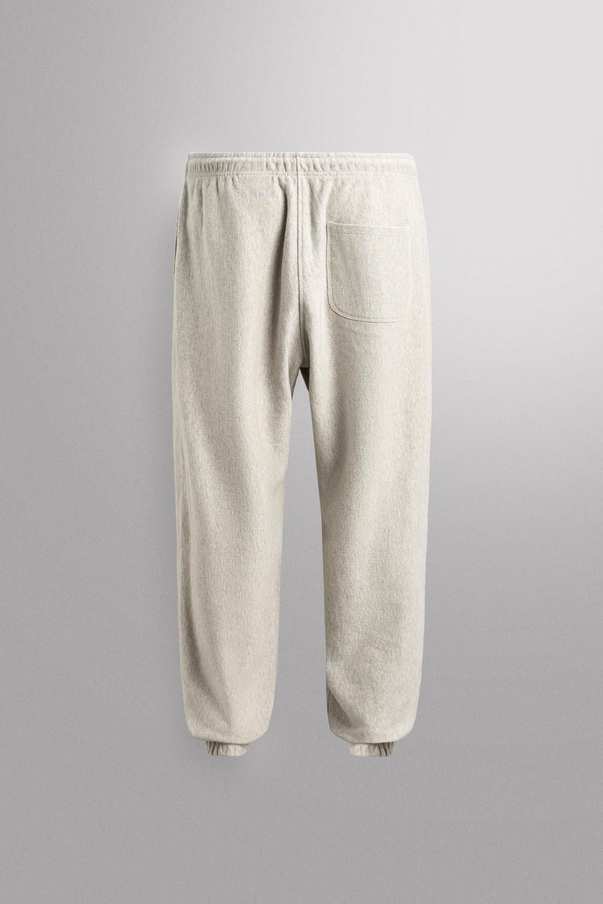 자라 애슬레저 오트밀 릴렉스핏 코튼 조거 팬츠 4231/313 GREY MARL - 상세 이미지 2