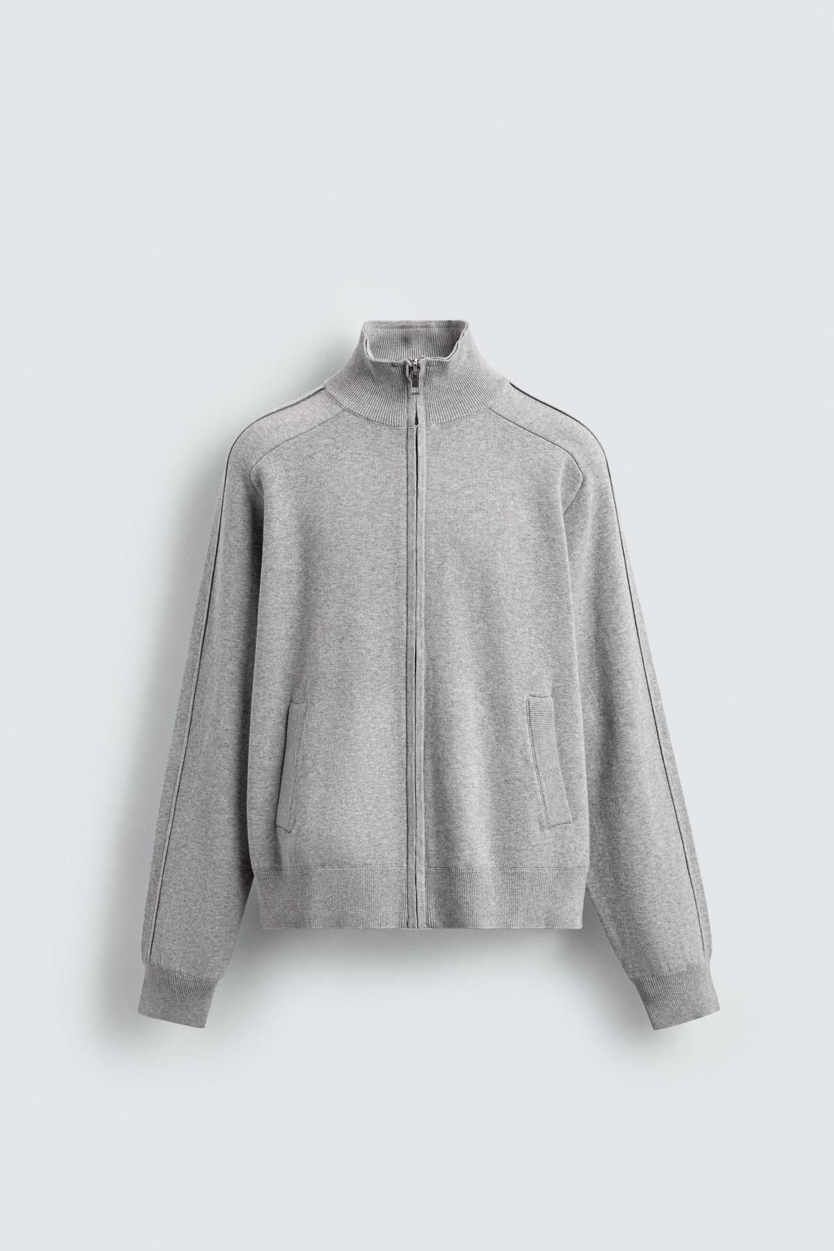 자라 테크니컬 라이트그레이 집업 가디건 4696/312 GREY MARL - 메인 이미지