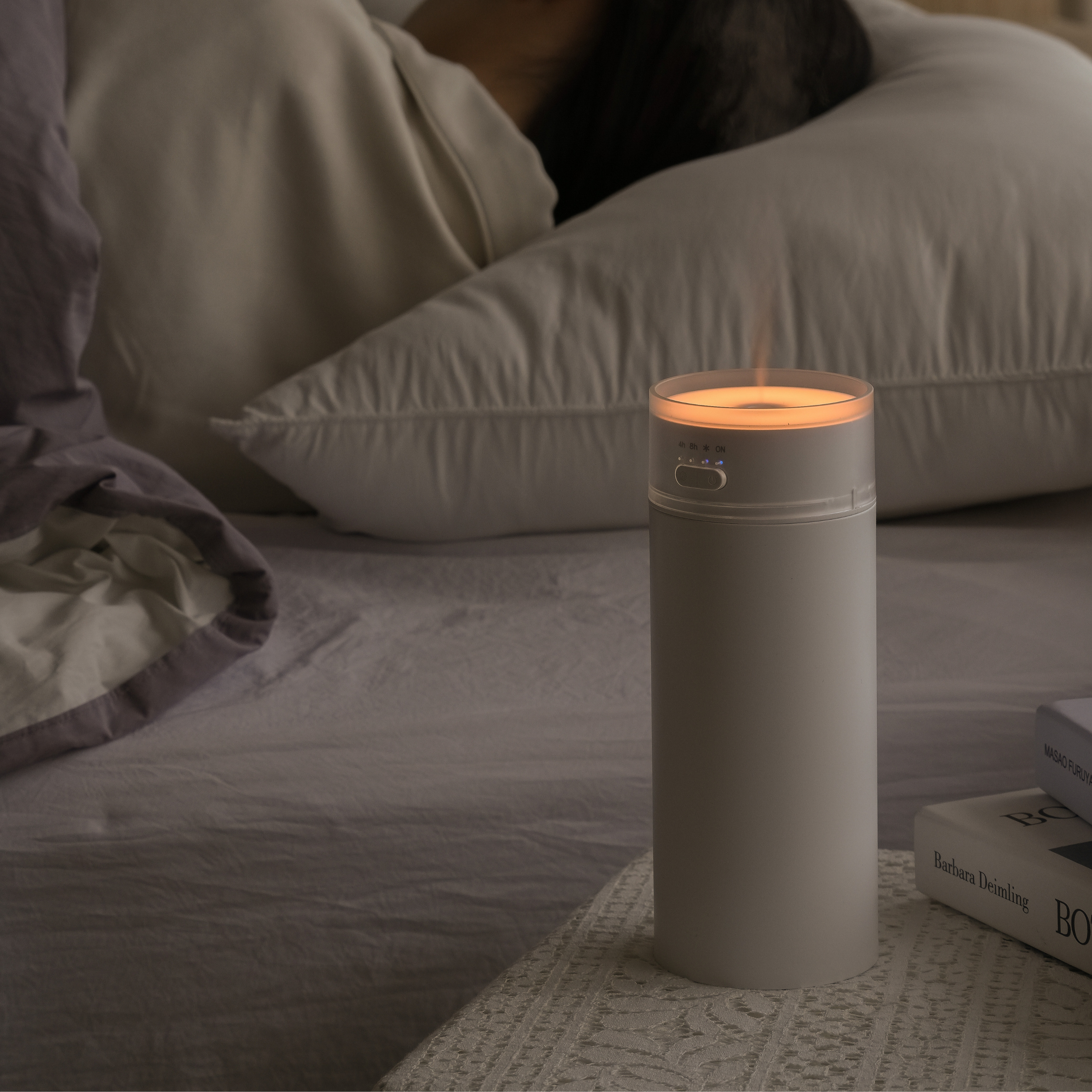 라이브박스 무드등 무선 가습기 저소음 초음파 미니 사무실 차량용 휴대용 탁상용 500ml