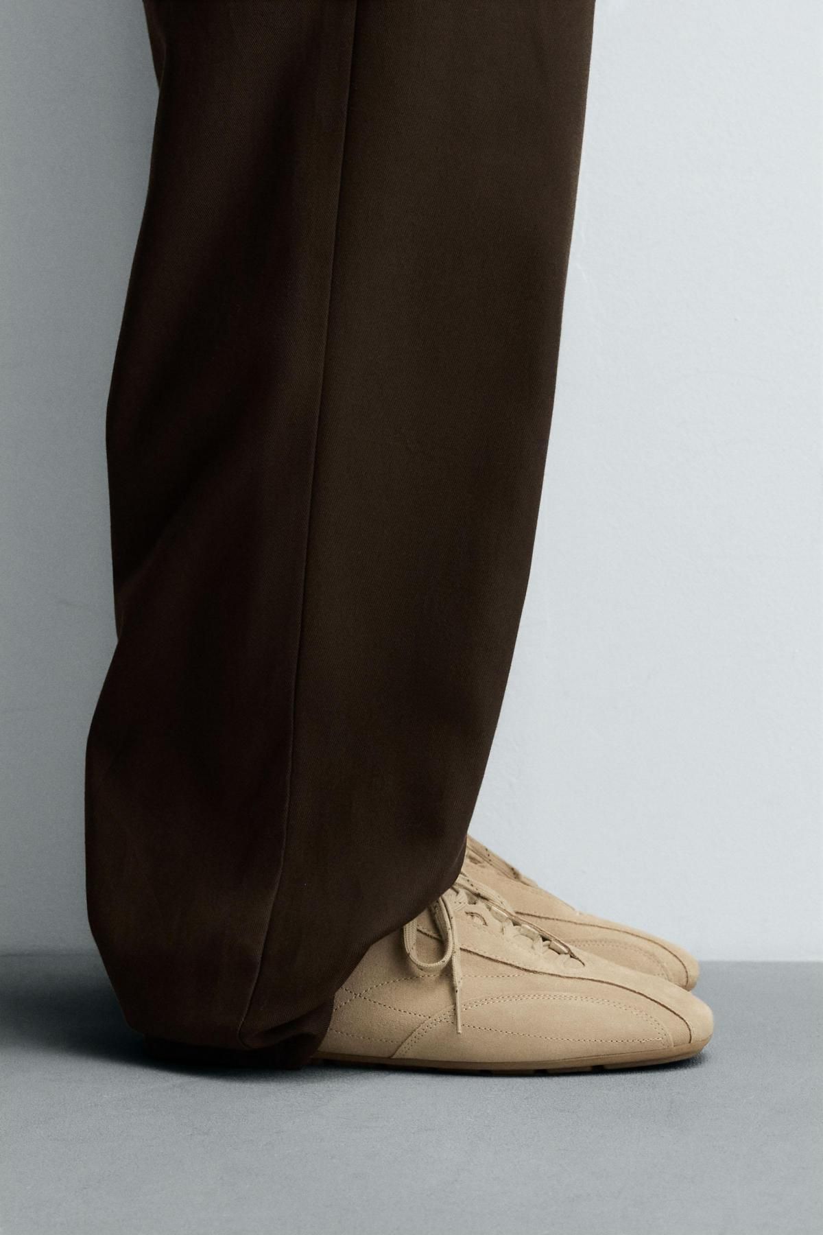 자라 레트로 울트라씬솔 스웨이드 레더 스니커즈 2237/620 SAND BROWN - 상세 이미지 2