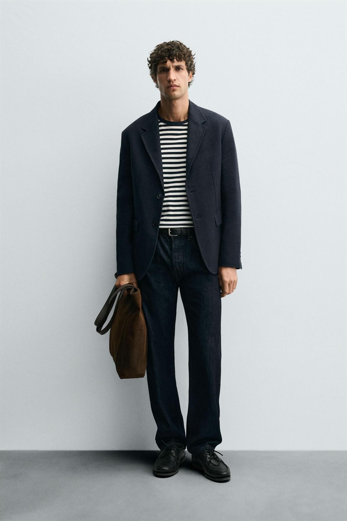 자라 텍스처 레귤러핏 테일러드 재킷 5936/466 NAVY BLUE - 상세 이미지 2